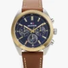 40-mm-Chronographenuhr mit Lederarmband 40-mm-Chronographenuhr mit Lederarmband