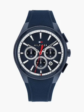 43-mm-Uhr mit Silikonarmband und Dual-Time-Funktion