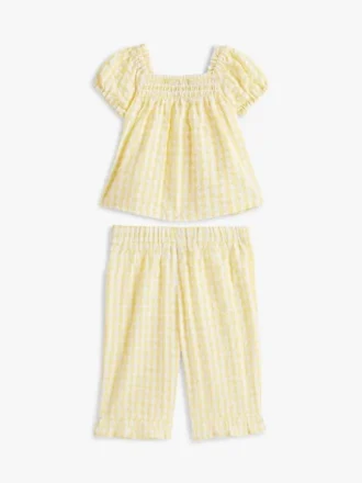 Baby-Set aus Oberteil und Hose mit Vichy-Karomuster