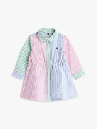 Babys-Stretch-Shirtkleid mit gemischten Streifen