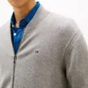 Baseball-Strickjacke aus Baumwolle mit Reißverschluss