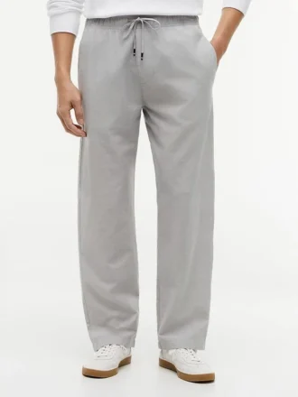 Baumwoll-Leinen-Mischung Relaxed-Hose
