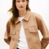 Übergroße Utility-Hemdjacke aus Twill Übergroße Utility-Hemdjacke aus Twill