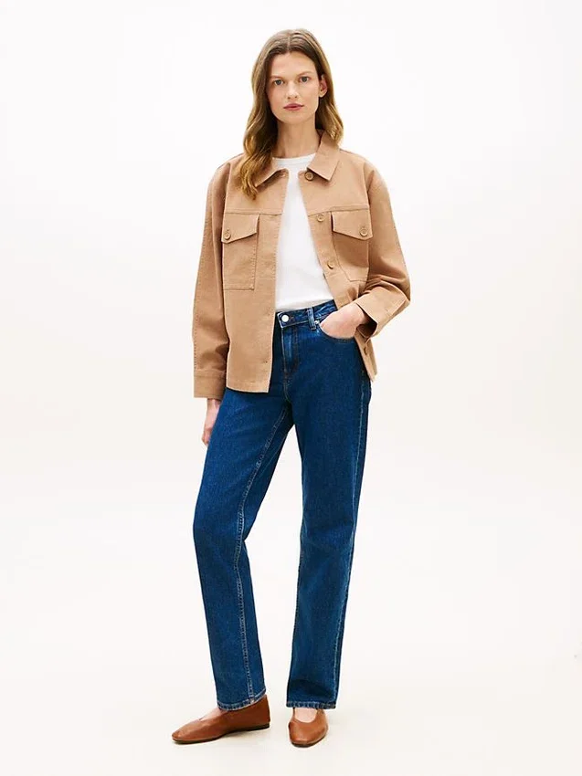 Übergroße Utility-Hemdjacke aus Twill Übergroße Utility-Hemdjacke aus Twill