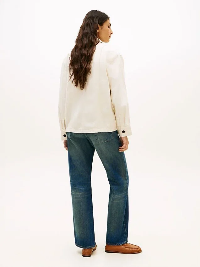 Übergroße Utility-Hemdjacke aus Twill Übergroße Utility-Hemdjacke aus Twill