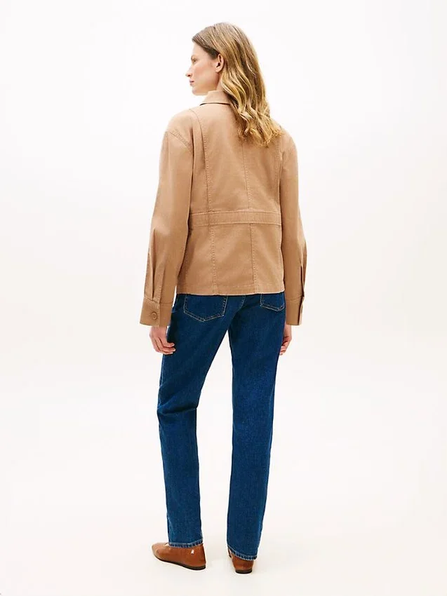Übergroße Utility-Hemdjacke aus Twill Übergroße Utility-Hemdjacke aus Twill