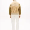 Bestickte Varsity-Jacke aus Wildleder Bestickte Varsity-Jacke aus Wildleder