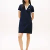 Besticktes Hilfiger Script Polo-Kleid Besticktes Hilfiger Script Polo-Kleid