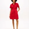 Besticktes Popeline-Shirtkleid mit Lochstickerei Besticktes Popeline-Shirtkleid mit Lochstickerei