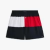 Boxershorts mit Flaggenlogo und Farbblock-Design Boxershorts mit Flaggenlogo und Farbblock-Design