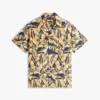 Camp-Hemd mit Palmblatt-Print und Papier-Touch Camp-Hemd mit Palmblatt-Print und Papier-Touch