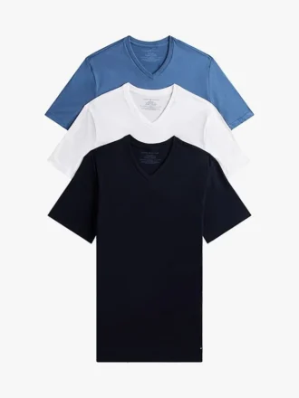 Cotton Classics Unterhemd mit V-Ausschnitt, 3er-Pack