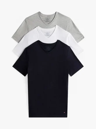 Cotton Classics Unterhemd mit V-Ausschnitt, 3er-Pack