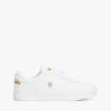 Court-Sneaker aus Leder mit Metallic-Akzenten Court-Sneaker aus Leder mit Metallic-Akzenten