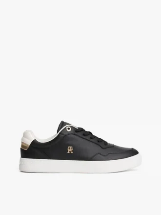 Court-Sneaker aus Metallic-Leder Court-Sneaker aus Metallic-Leder