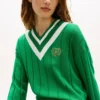 Cricket-Pullover mit Lorbeerblatt-Logo Cricket-Pullover mit Lorbeerblatt-Logo
