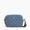 Denim-Umhängetasche mit durchgehendem Flaggenprint Denim-Umhängetasche mit durchgehendem Flaggenprint