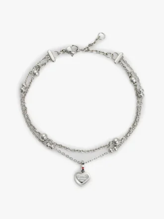 Doppellagiges Armband mit Herzanhänger Doppellagiges Armband mit Herzanhänger