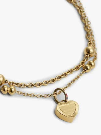 Doppellagiges Armband mit Herzanhänger Doppellagiges Armband mit Herzanhänger