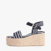 Espadrille mit Keilabsatz und bretonischen Streifen