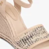 Espadrille-Sandale mit Keilabsatz aus Raffia Espadrille-Sandale mit Keilabsatz aus Raffia