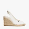 Espadrille-Sandale mit Keilabsatz und Fersenriemen