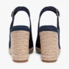 Espadrille-Sandale mit Keilabsatz und Fersenriemen