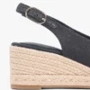 Espadrille-Sandale mit Keilabsatz und Fersenriemen