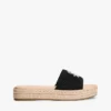 Espadrille-Sandale mit Schriftzug-Monogramm Espadrille-Sandale mit Schriftzug-Monogramm
