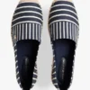 Espadrilles mit Streifenmuster und Plateausohle