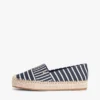 Espadrilles mit Streifenmuster und Plateausohle