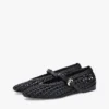 Flache Mary Jane aus gewebtem Ledermix Flache Mary Jane aus gewebtem Ledermix