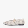 Flache Mary Jane aus gewebtem Ledermix Flache Mary Jane aus gewebtem Ledermix