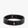 Flachglied-Armband mit Streifenakzent Flachglied-Armband mit Streifenakzent