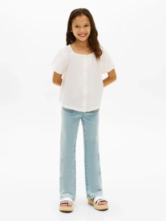 Flare-Jeans für Kinder mit aufgesetzten Taschen