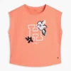 Flip-T-Shirt mit Pailletten-Blumenlogo für Kinder Flip-T-Shirt mit Pailletten-Blumenlogo für Kinder