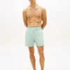 Gestreifte 7″-Badehose