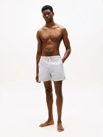 Gestreifte 7″-Badehose
