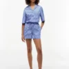 Gestreifte Popeline-Shorts Gestreifte Popeline-Shorts