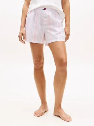 Gestreifte Popeline-Shorts
