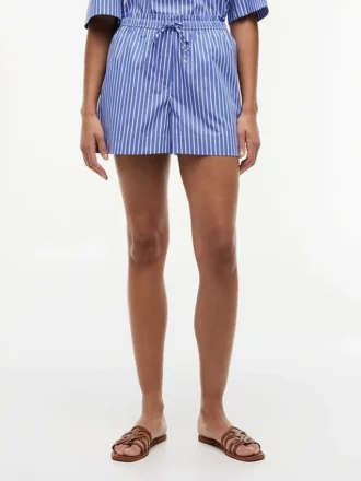 Gestreifte Popeline-Shorts