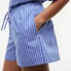 Gestreifte Popeline-Shorts Gestreifte Popeline-Shorts