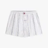 Gestreifte Popeline-Shorts Gestreifte Popeline-Shorts