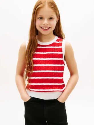 Gestreifte Strickweste für Kinder