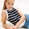 Gestreifte Strickweste für Kinder