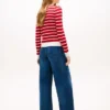 Gestreifter Strickcardigan mit Zopfmuster Gestreifter Strickcardigan mit Zopfmuster