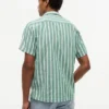 Gestreiftes Camp-Shirt aus Baumwoll-Leinen-Mischung