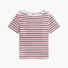 Gestreiftes Interlock-T-Shirt mit goldenen Knöpfen Gestreiftes Interlock-T-Shirt mit goldenen Knöpfen