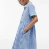 Gestreiftes Kleid aus Baumwoll-Leinen-Mischung für Kinder