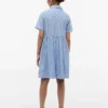 Gestreiftes Kleid aus Baumwoll-Leinen-Mischung für Kinder
